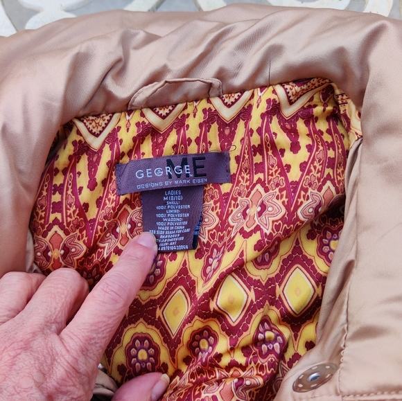 Me George satin metallic gold puffer coat - Picture 9 of 16